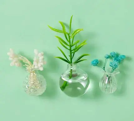 Plant Ceramic Vase Fridge Magnets