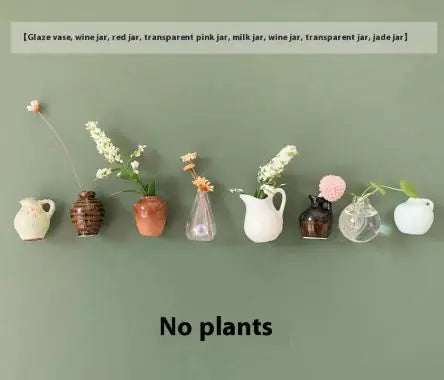 Plant Ceramic Vase Fridge Magnets