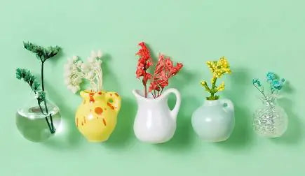 Plant Ceramic Vase Fridge Magnets