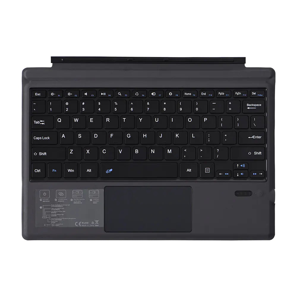 Wireless Bluetooth keyboard for Surface Pro. Slim, portable design with responsive keys and stable connection for work and travel.