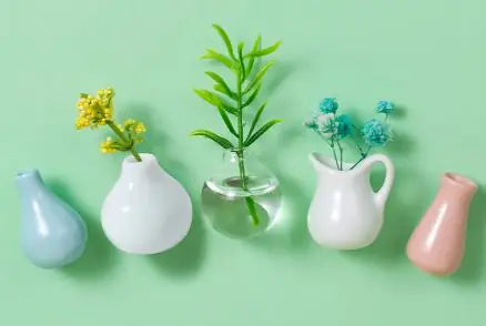 Plant Ceramic Vase Fridge Magnets