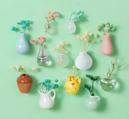 Plant Ceramic Vase Fridge Magnets