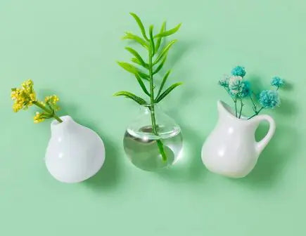 Plant Ceramic Vase Fridge Magnets